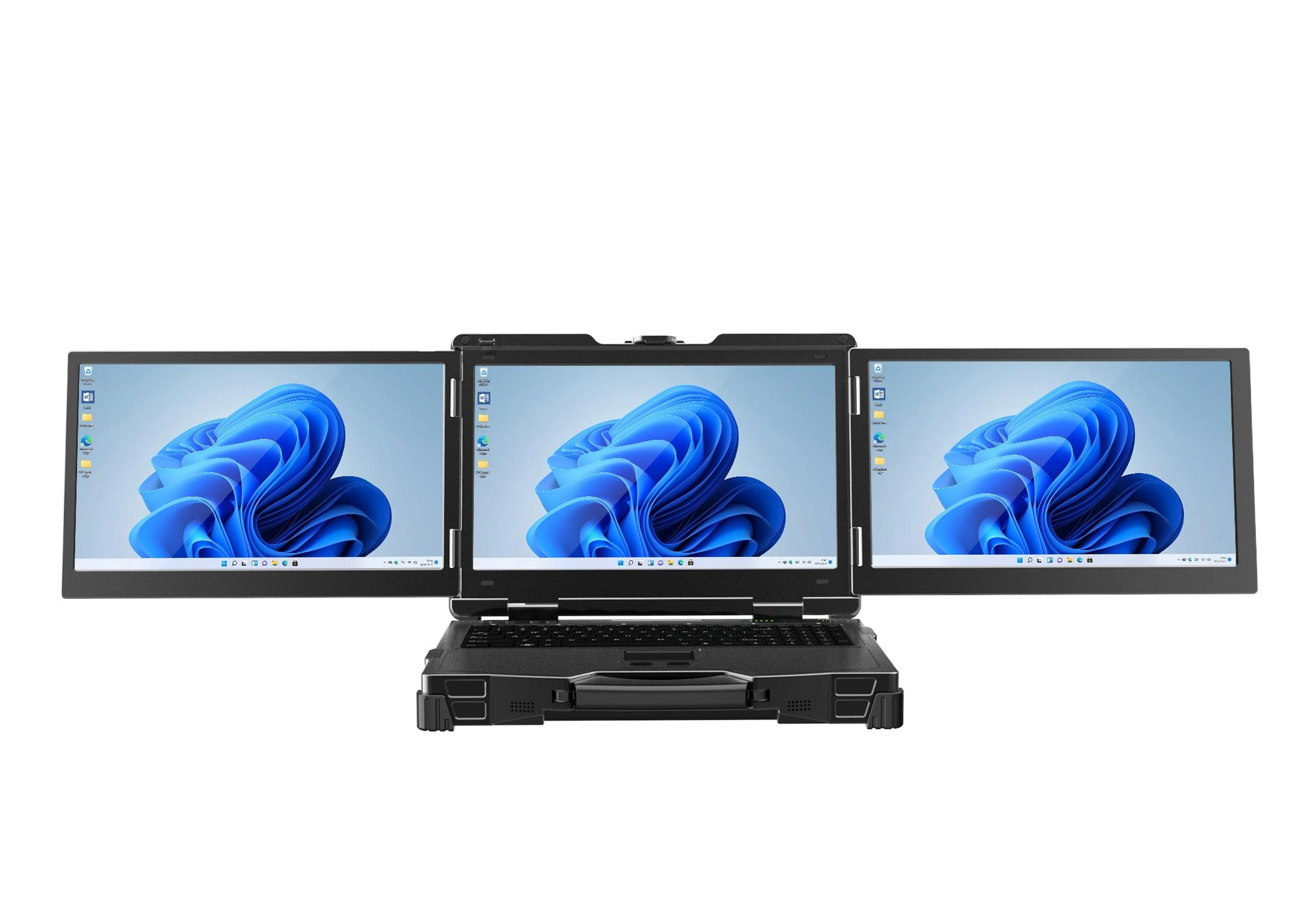 Ordinateur portable robuste &agrave; triple &eacute;cran de 15,6 pouces