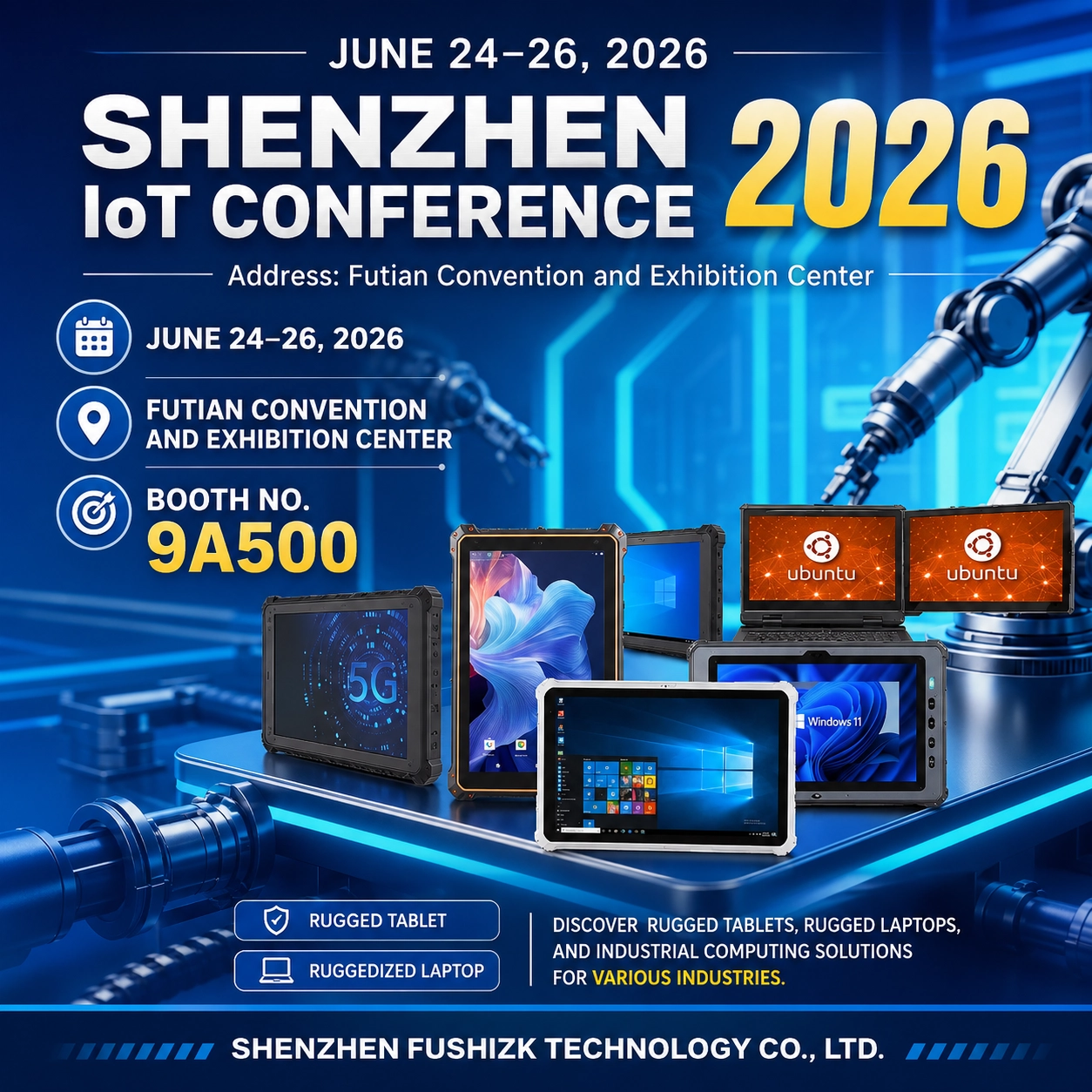 FUSHi TECH pr&eacute;sentera des tablettes et des ordinateurs portables robustes lors de la conf&eacute;rence IoT de Shenzhen 2026